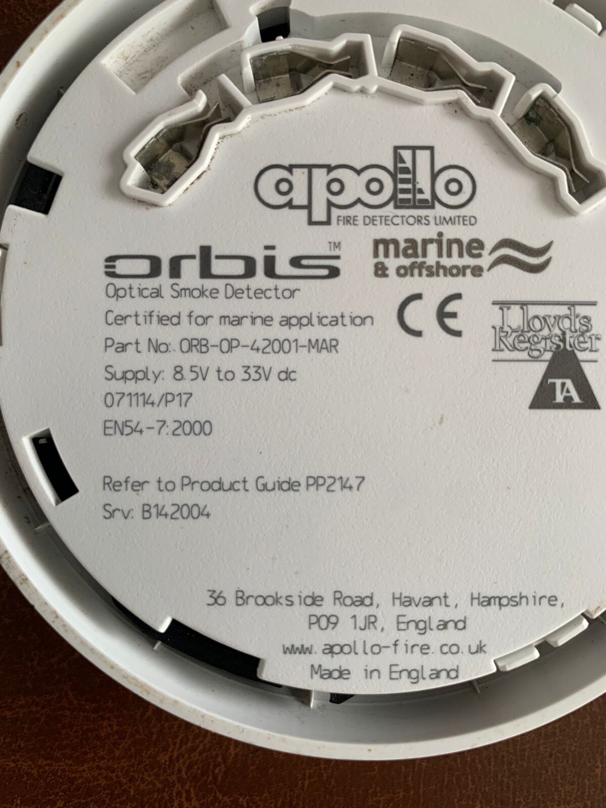 APOLLO ORBIS ORB-OP-42001-MAR Optical Smoke Detector