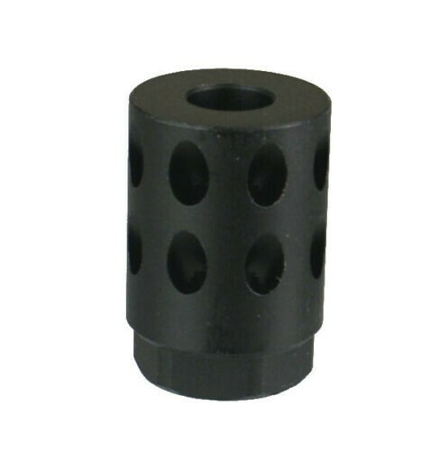 Black 1/2x28 TPI Muzzle Brake Compensator Fit for 9mm Glock - Aluminum
