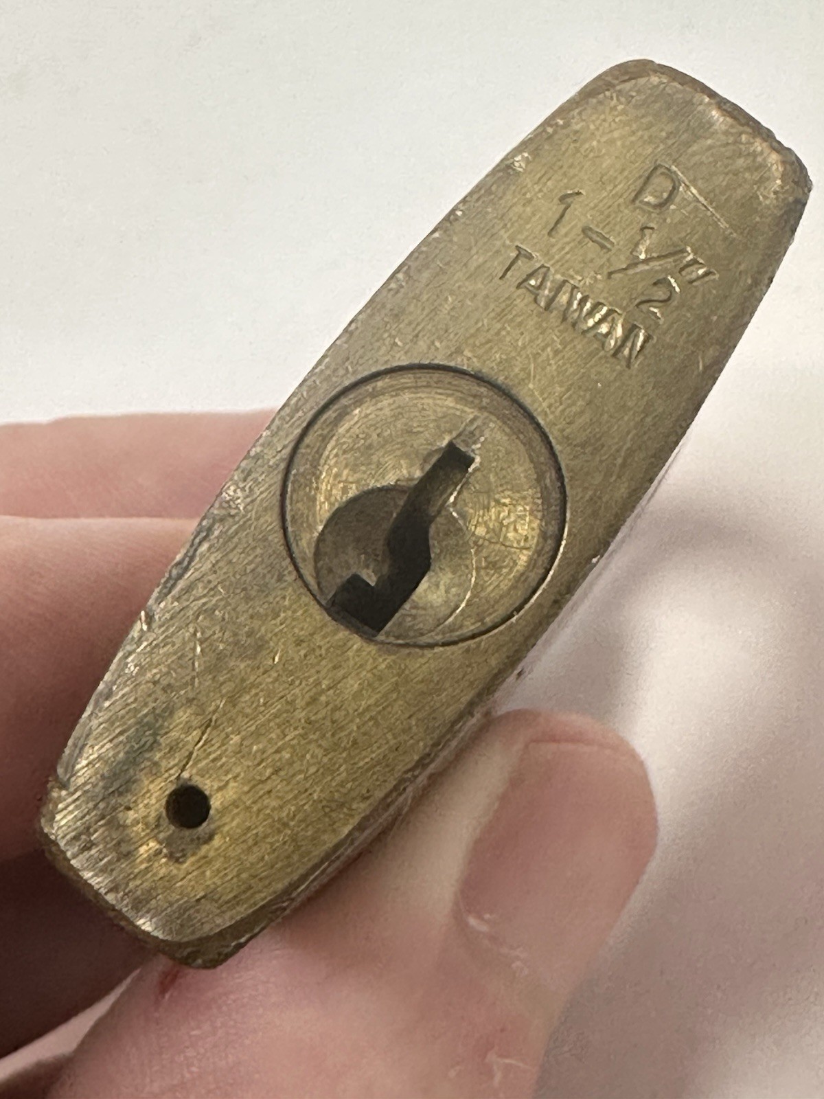 COLE BRASS 1.5" LOCK with ORIGINAL KEY Works