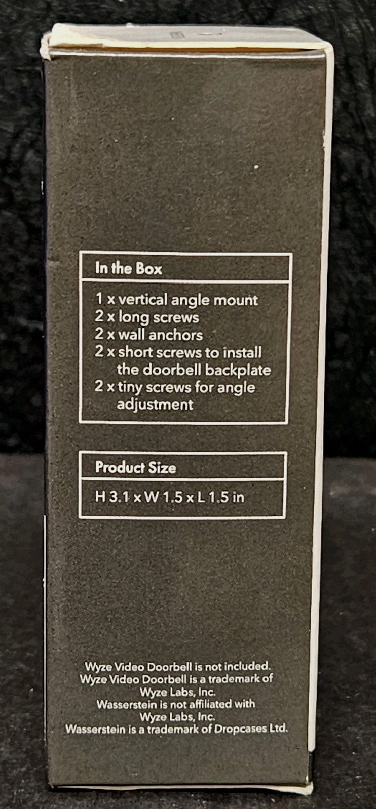 Wyze Video Doorbell Vertical Adjustable Angle Mount - Wasserstein