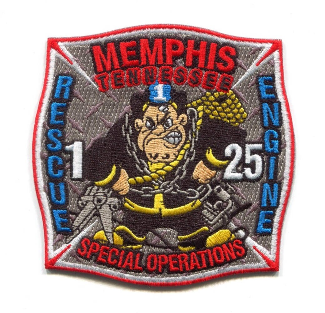 Memphis Fire Department Engine 25 Rescue 1 Patch Tennessee TN v2