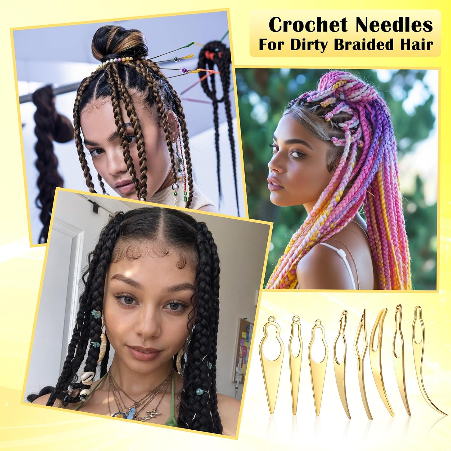 8PCS Interlocking Tool for Locs Dreadlock Interlocking Tool Locs Outstanding Tig