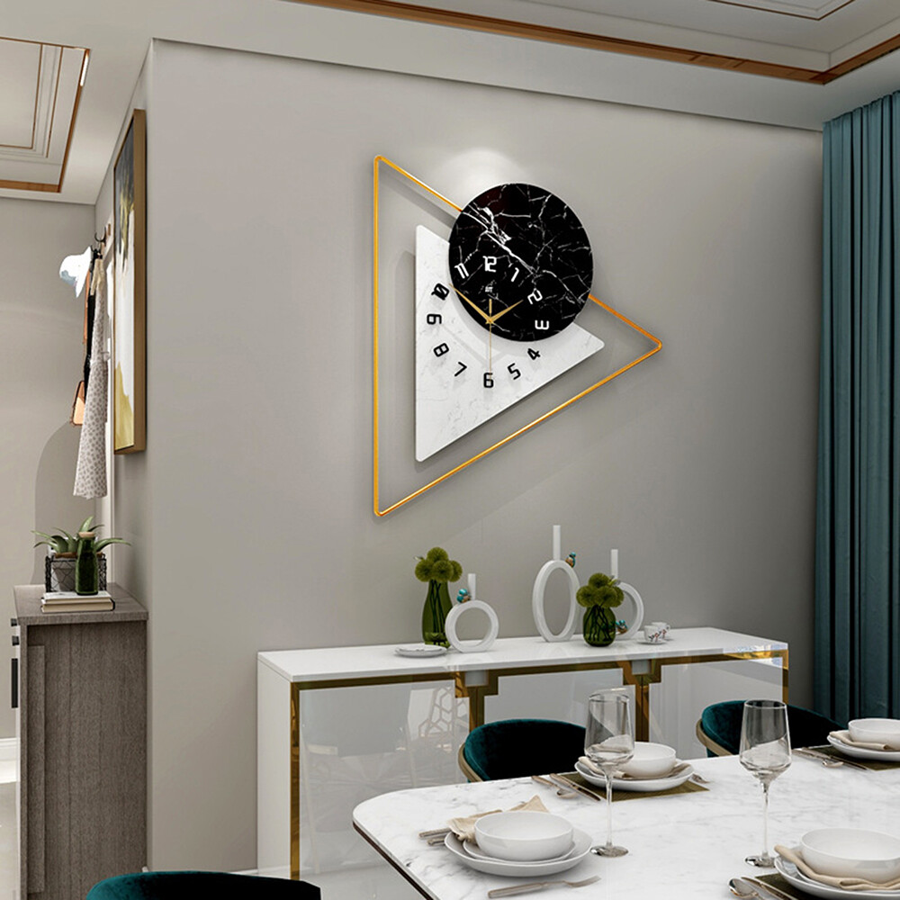 22.5" Modern Wall Clock Large Unique Hanging Art Crafts Living Room Decoration