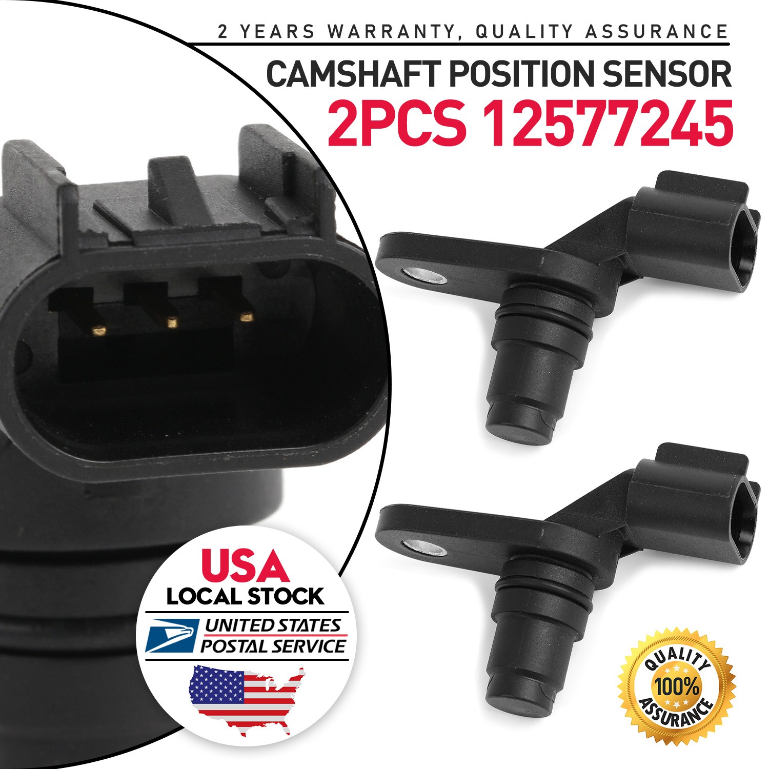 2 x Camshaft Position Sensor Fit For Chevrolet Equinox GMC Terrain 2010 -2017