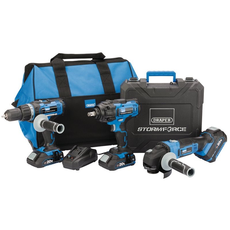 Draper  8pc 20v  Cordless Mega Kit 45499