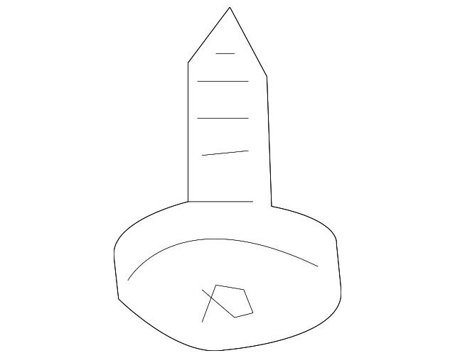 Genuine Audi Radiator Support Splash Shield Screw N-908-876-02