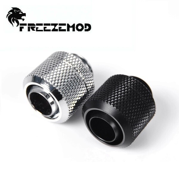 FreezeMod 10/13mm Compression Fitting Soft Tubing Water Cooling 3/8"ID 1/2"OD BL