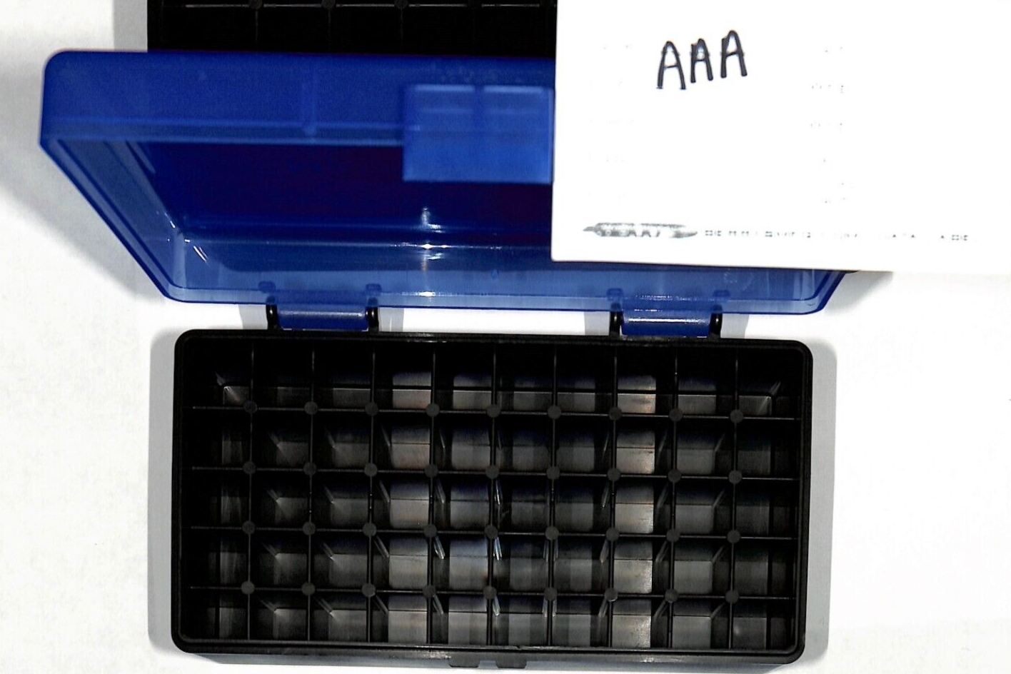 AA & AAA Battery Plastic Storage Containers HOLDS 50 BATTERIES EACH (BLUE)
