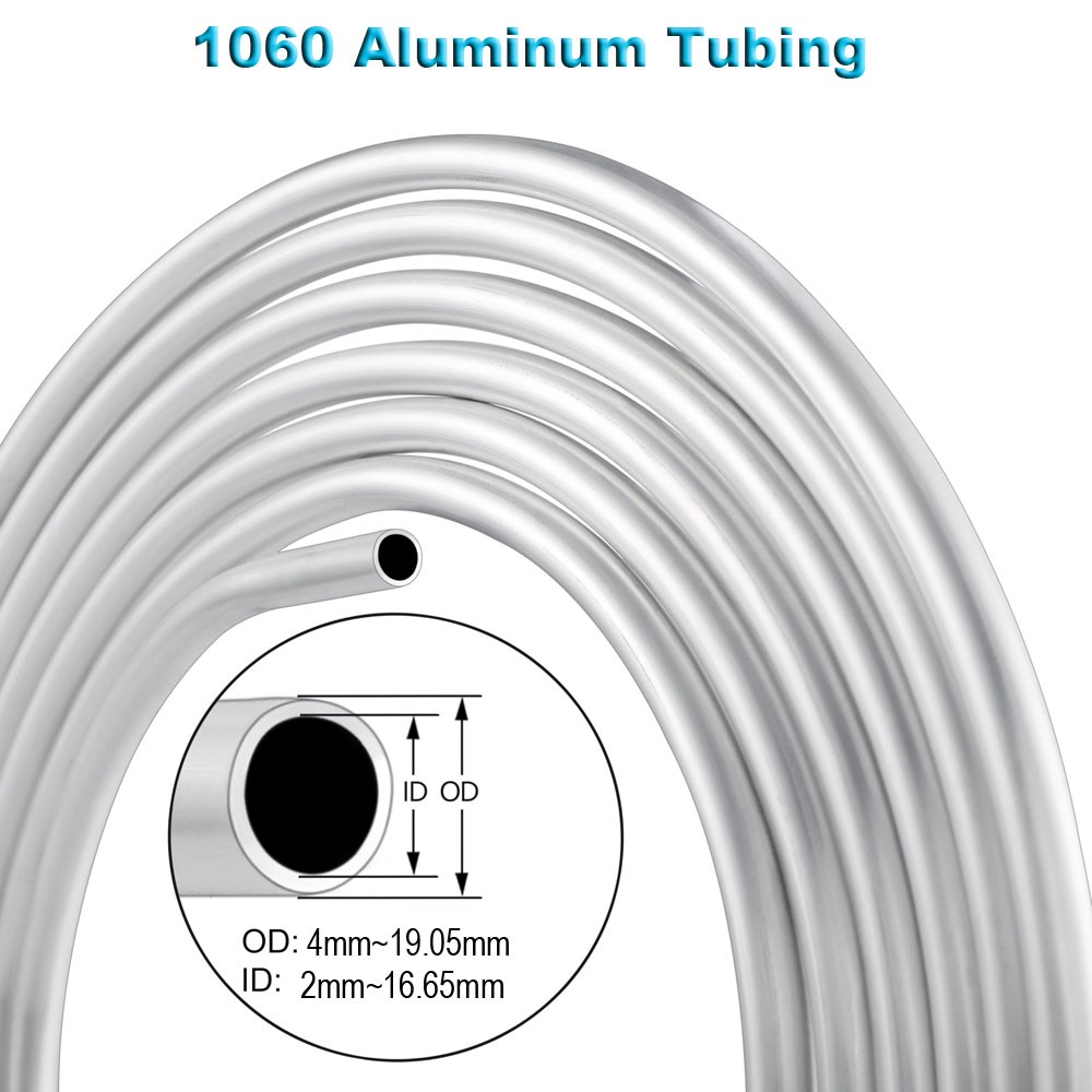 1060 Aluminium Round Tube Pipe Many sizes Aluminum Alloy Tubing 1/2/5/10M length