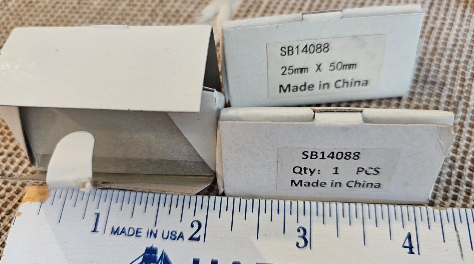 2 each - Optical Triangular Prism, 25 mm x 50 mm-New in Package