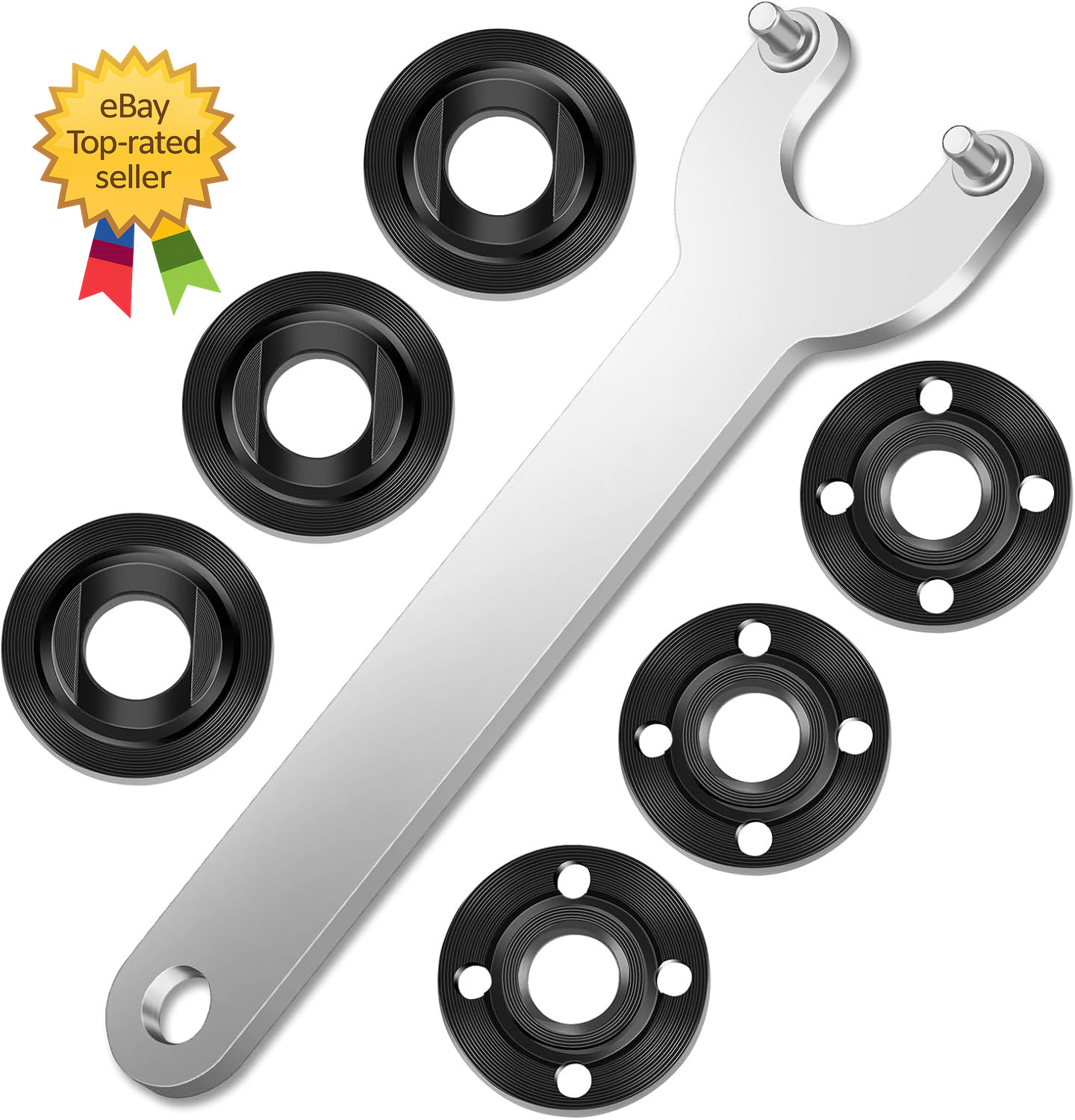 7PCS Angle Grinder Nut Flange Wrench Kit 58 11 Metal Lock Nut Tool