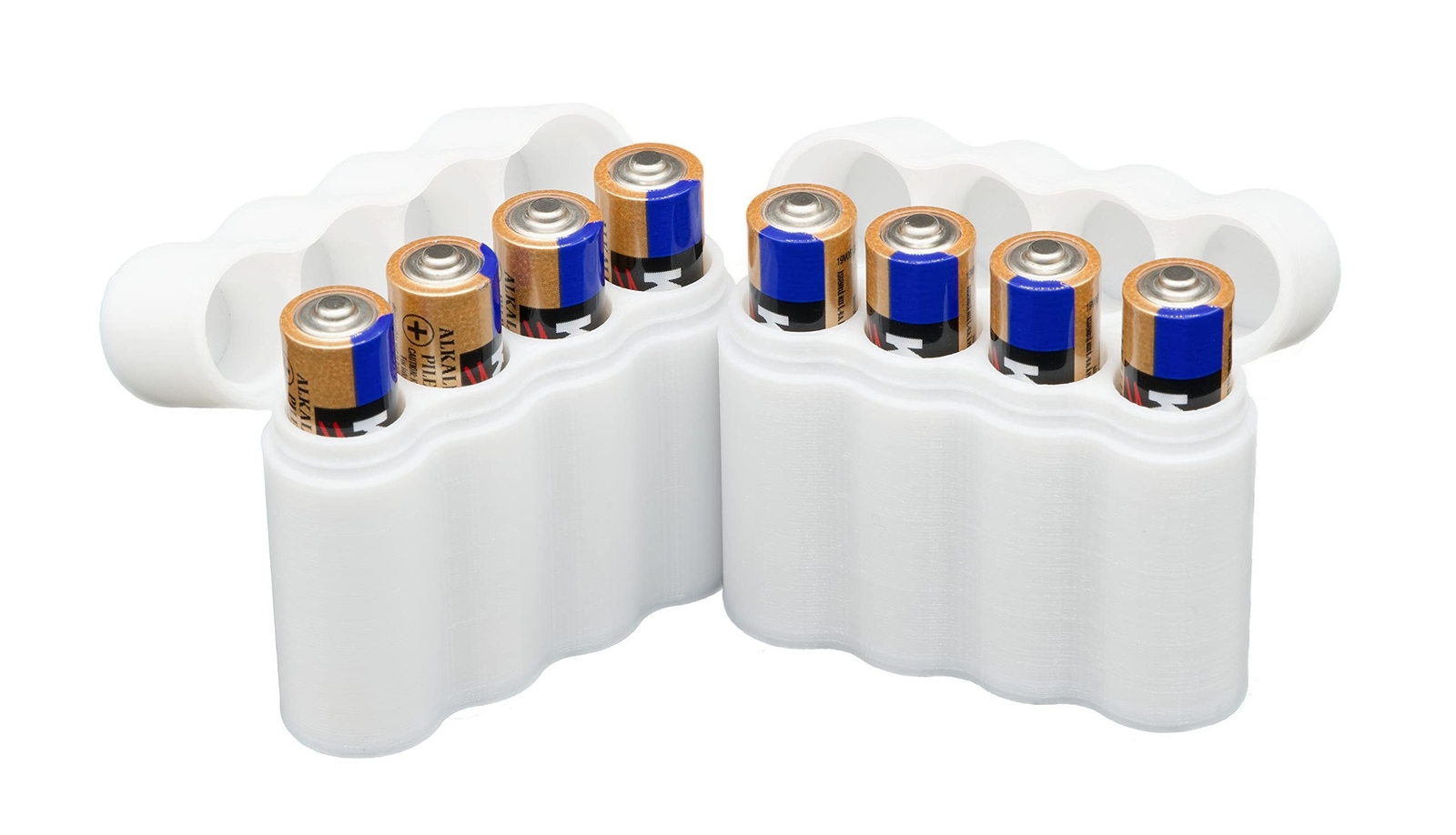Slimline AAA Battery Case, Soft Durable material - Pack of 2 (Holds 4 Batteri...