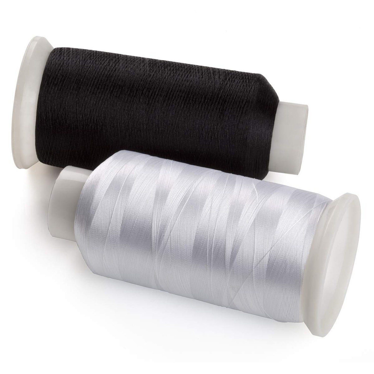 Simthread 2 Bobbin Thread for Sewing and Embroidery Machine 1 Black and 1 Whi...