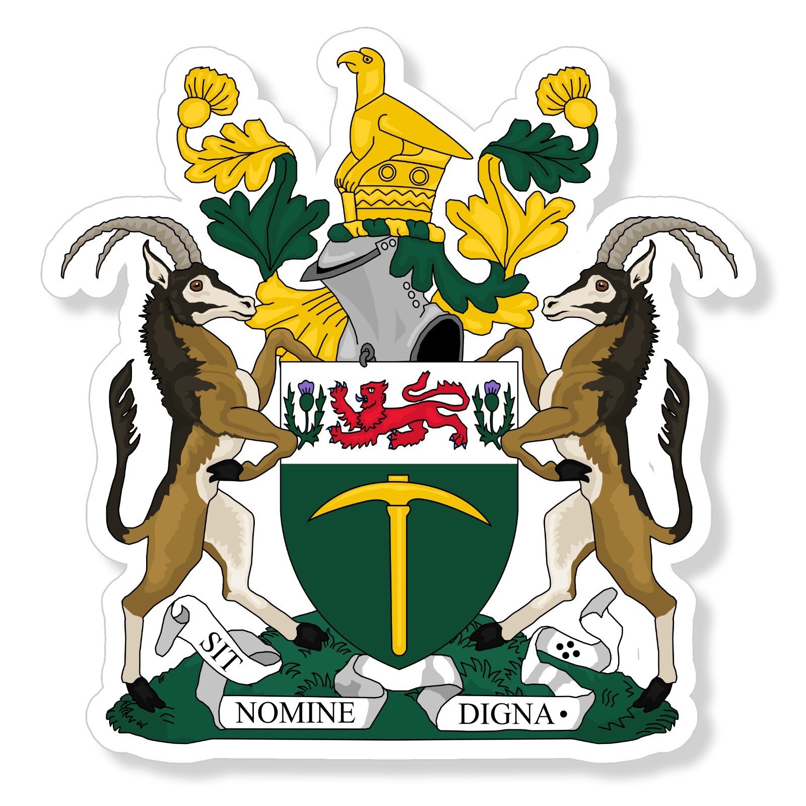 Rhodesia Rhodesian Coat of Arms Car Truck Laptop Vinyl Sticker Decal 4"