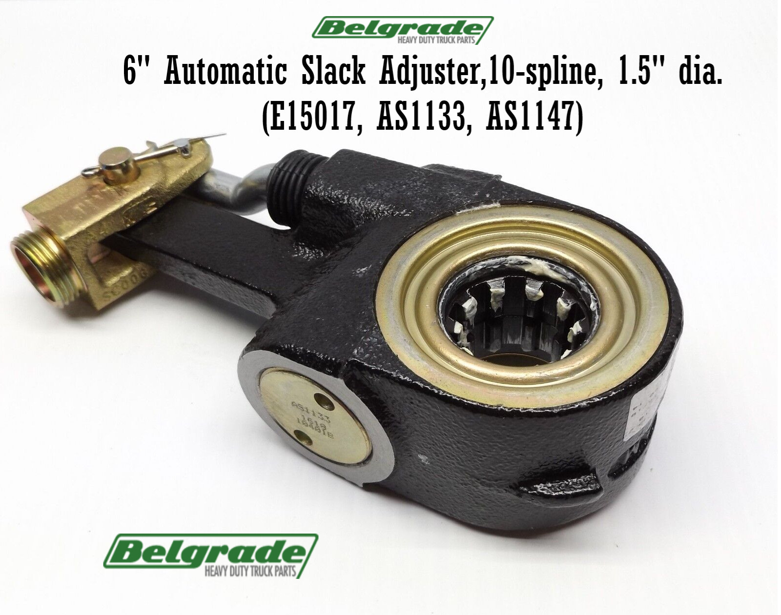 6" Automatic Slack Adjuster, 10-Spline, 1.5" Dia. (E15017, AS1133, AS1147)