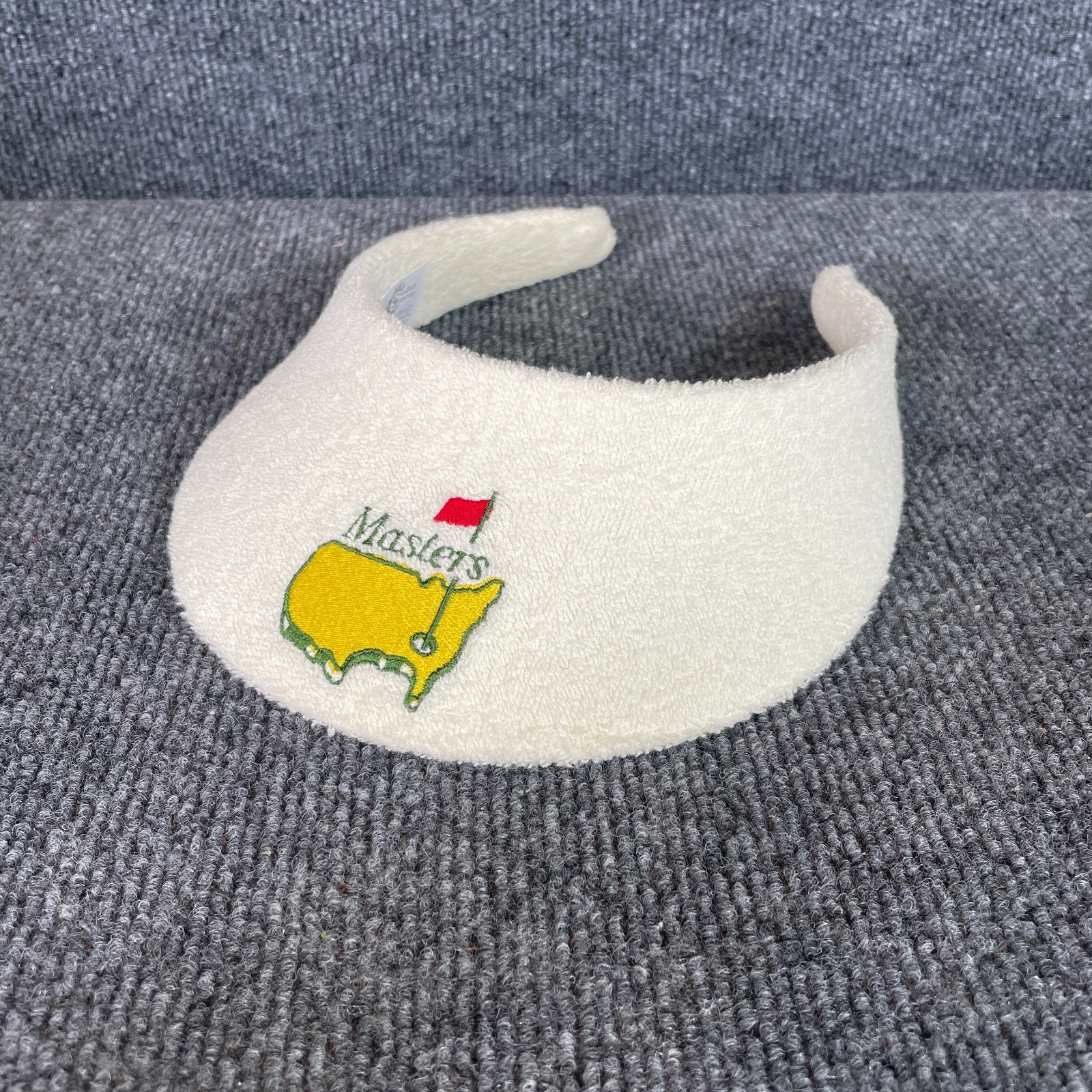 Vintage Masters Augusta Golf Sun Visor Women's Terry Cloth White One Size