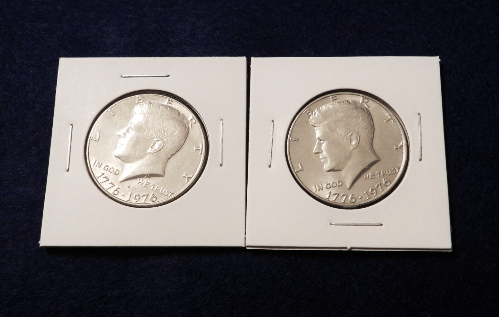 1976 P&D Bicentennial Kennedy Half Dollar (2) Coins - See Pictures