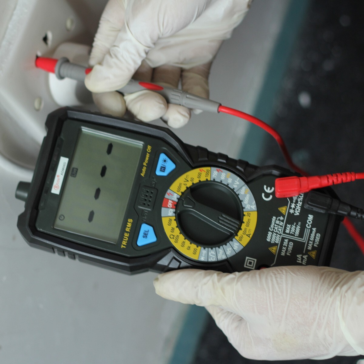BSIDE ADM08D Multimeter LCD Screen Multi Functional With Test Lead USA