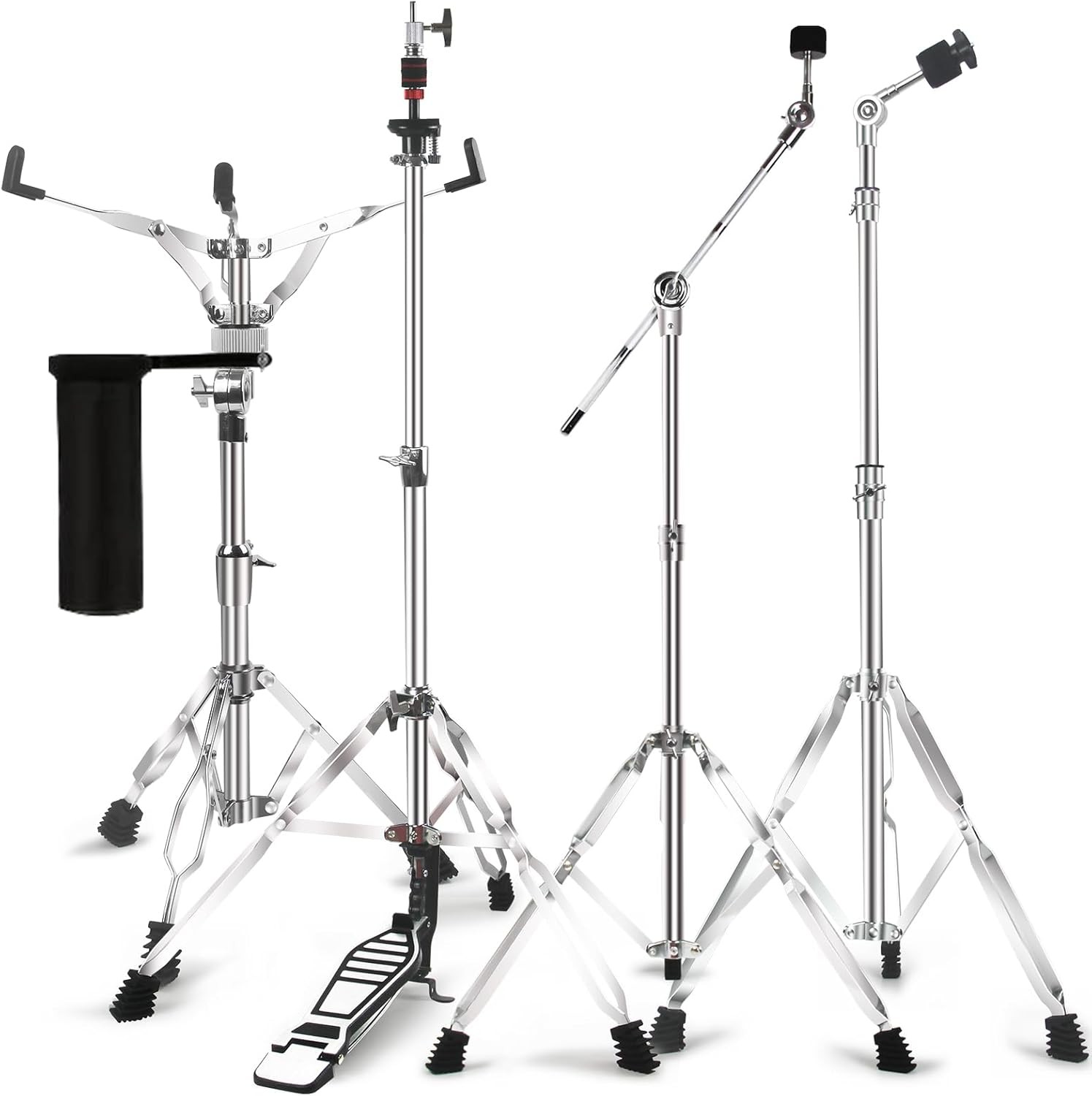 Straight Cymbal Stand,Boom Cymbal Stand,Hi Hat Stand,Drum Stand,5 Pack Set