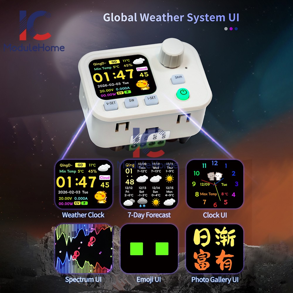 SK200W CNC Buck-Boost Adjustable Power Supply Dual System Bluetooth WIFI Control