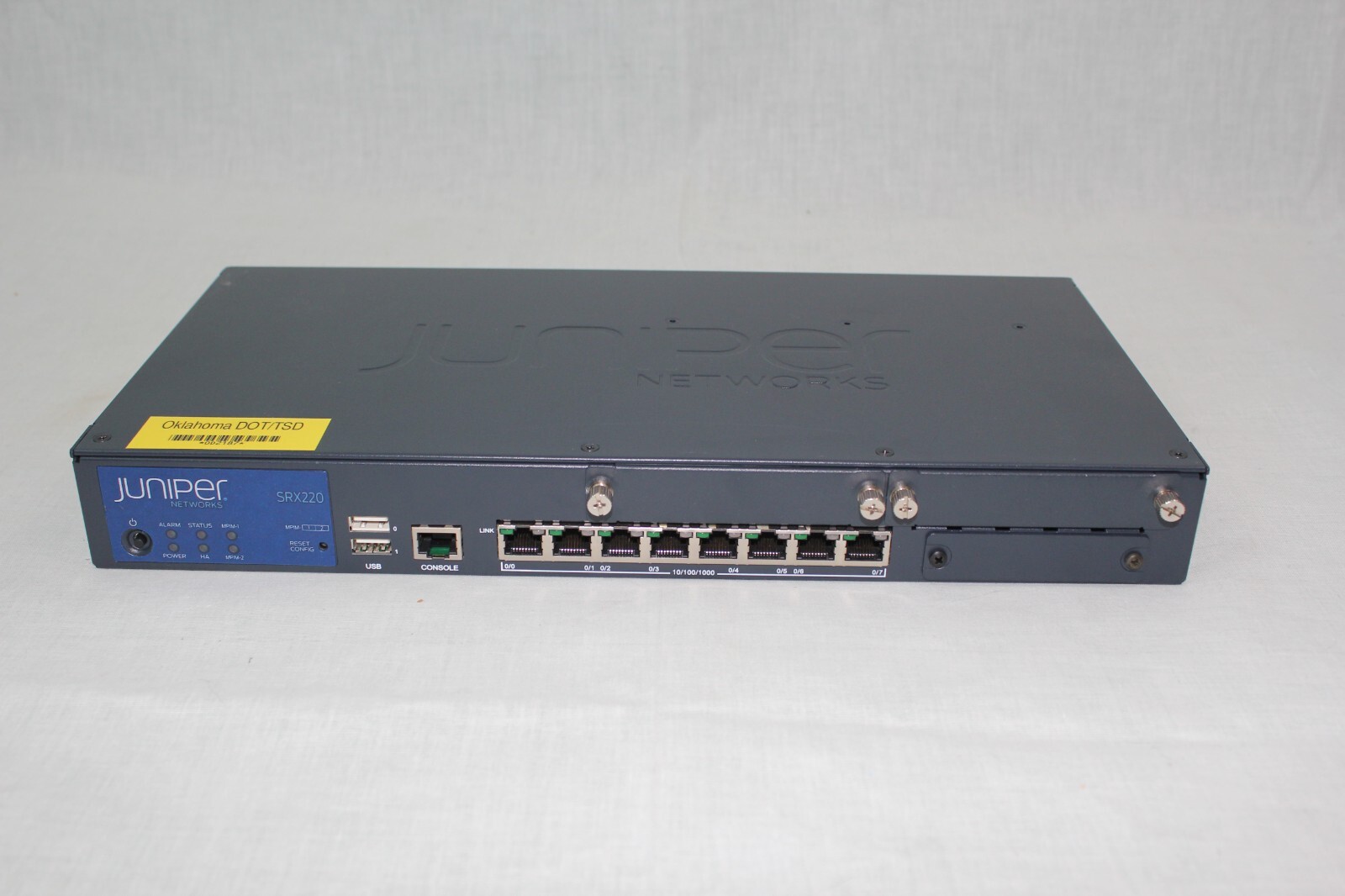 JUNIPER SRX220 SRX220H 8 PORT ETHERNET GIGABIT FIREWALL 5B