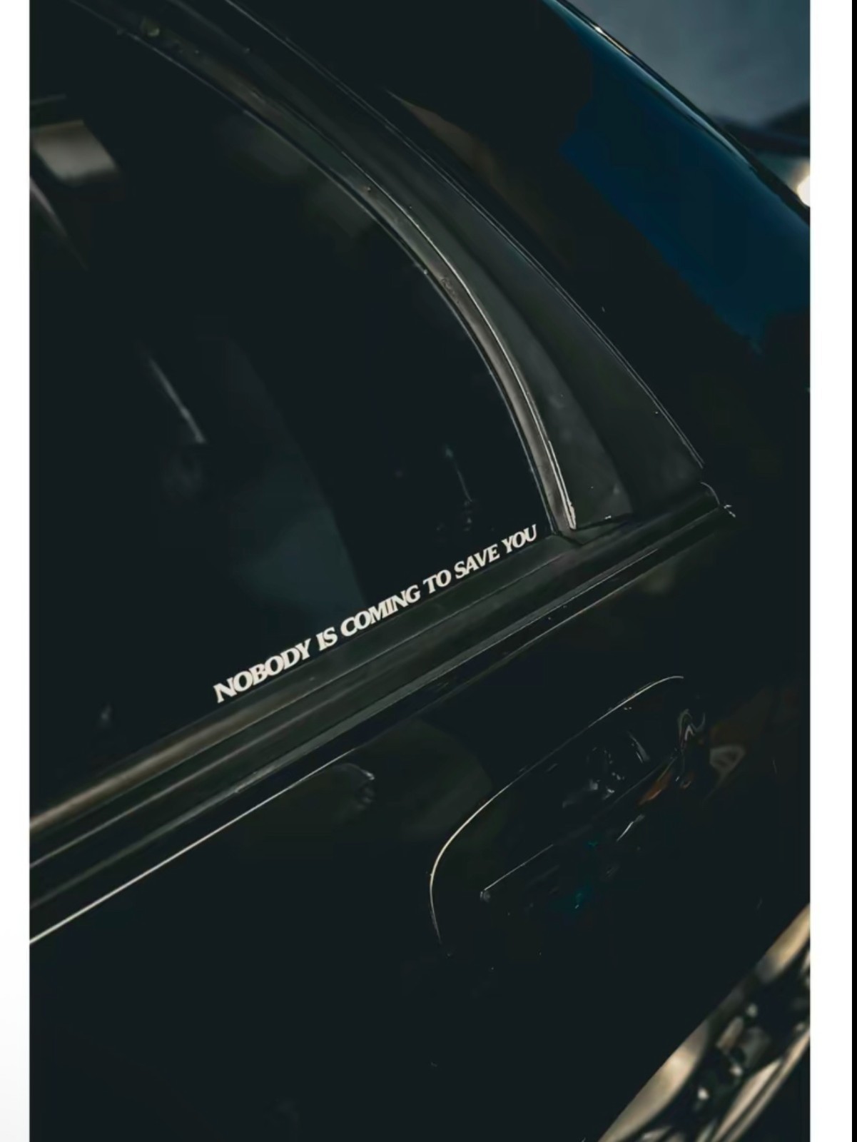NOBODY IS COMING TO SAVE YOU DECALS 2x