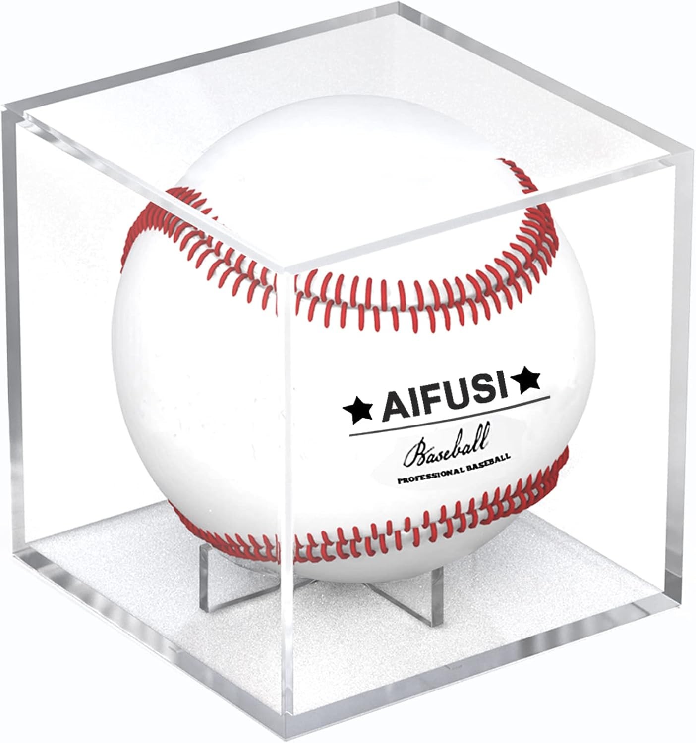 Baseball Display Case, UV Protected Acrylic Cube Holder Square Clear