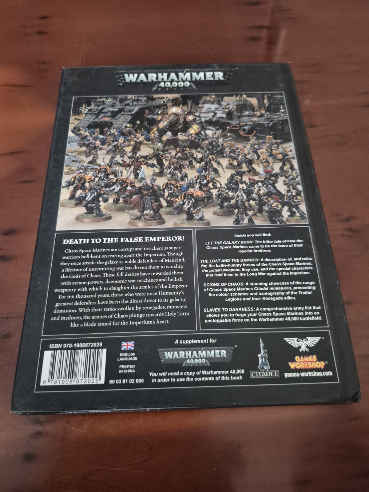 Codex Chaos Space Marines Book Hardback GW Games Workshop Warhammer 40k
