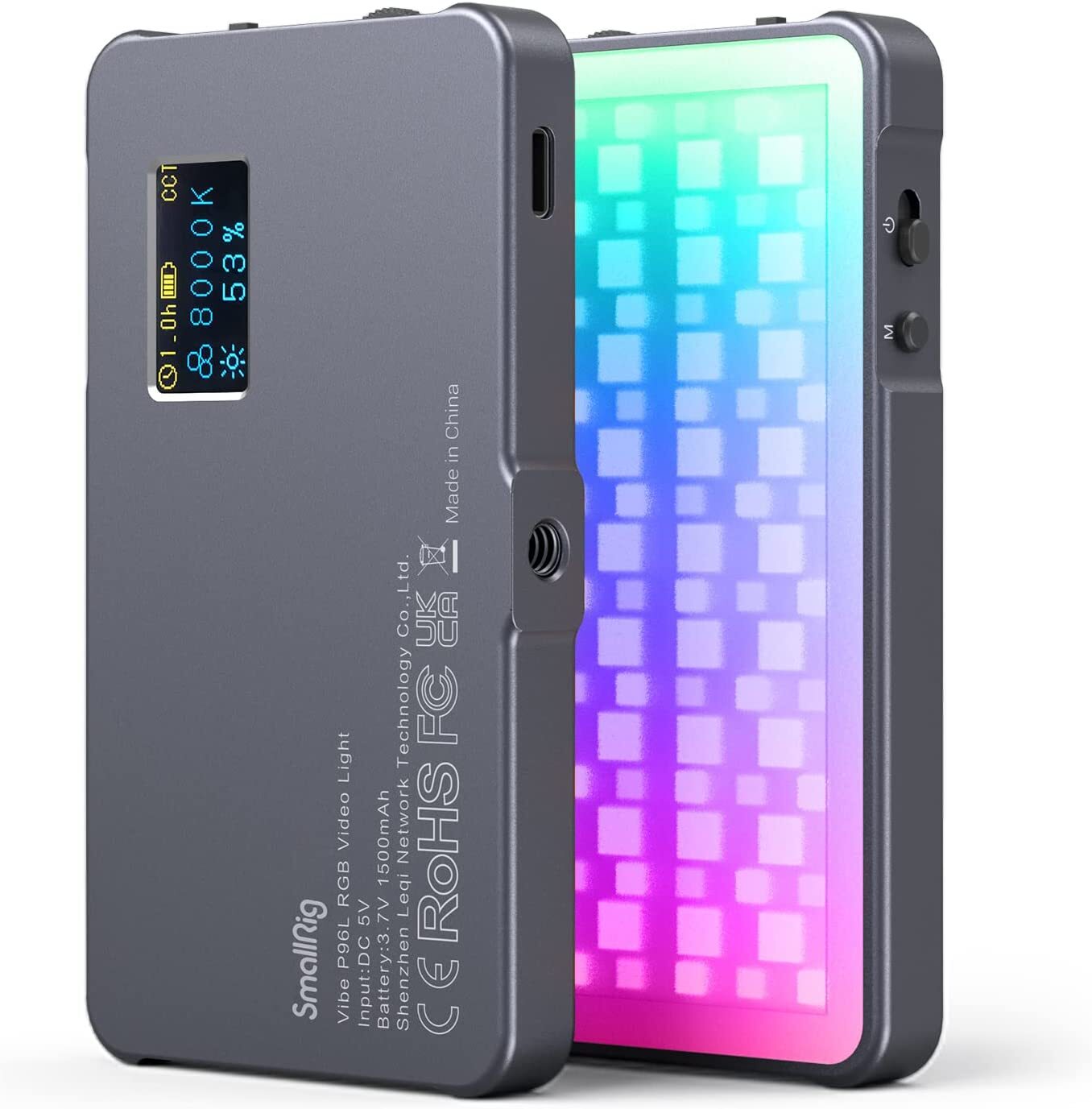 SmallRig P96L RGB Video Light LED Camera Light Panel 1500mAh 2500-8000K-3489B
