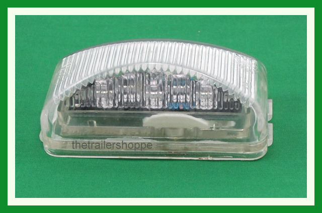 Side Marker Clearance LED light Amber Clear Ice Lens 1" X 2.5"