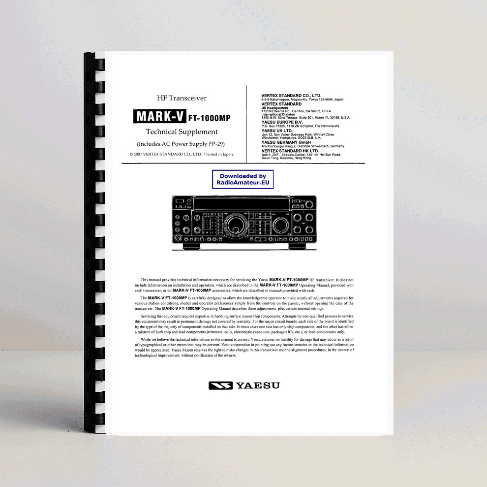 Yaesu FT-1000MP MK V Technical Manual