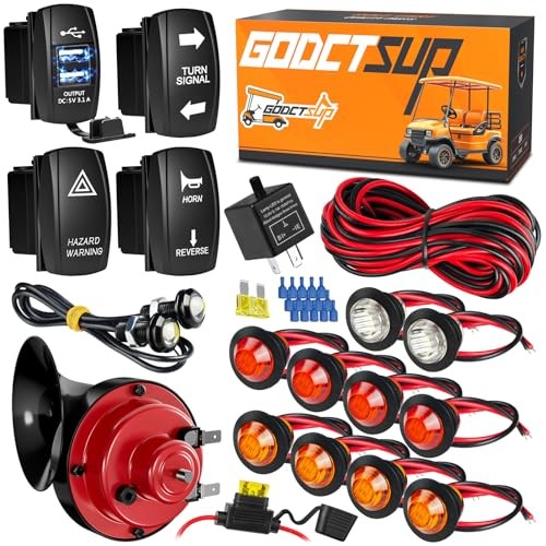 UTV Turn Signal Kit with Horn, ATV SXS Blinker Kit with Brighter LED