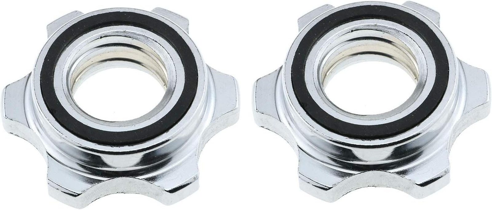 2PCS 1 Inch / 25mm Barbell Spin Lock Collars Hex Nut Dumbbell Weight Clips