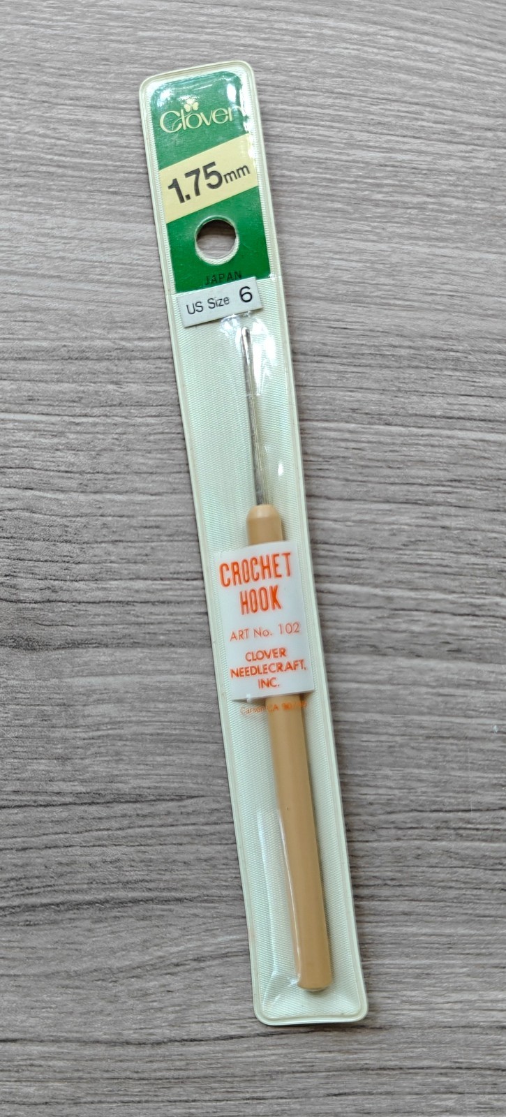 Vintage Clover Crochet Hook 1.75mm ART No. 102 NOS