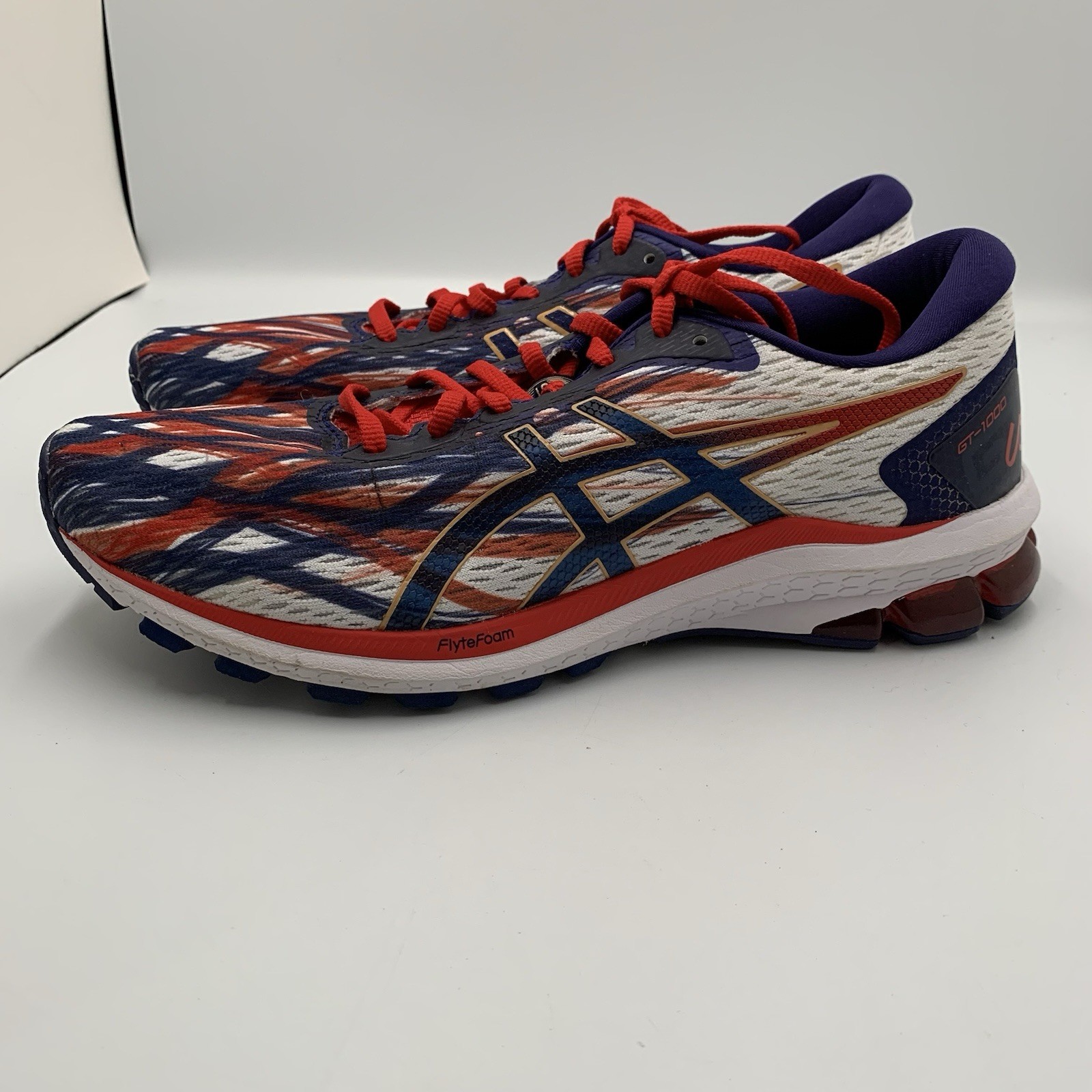 ASICS Womens GT-1000 9 Red/White/Blue Colorway USA Edition Running Shoes Size 11