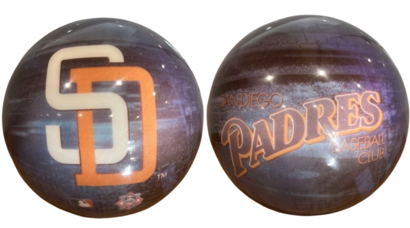 Vintage RARE MLB 2002 San Diego Padres Baseball Club Bowling Ball 10lb Undrilled