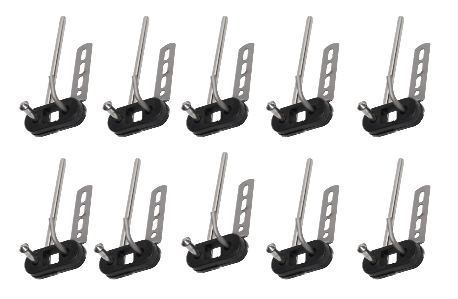 10Set Exhaust Hanger Bracket Muffler Hanger w/Rubber Bracket Insulator+J Hook