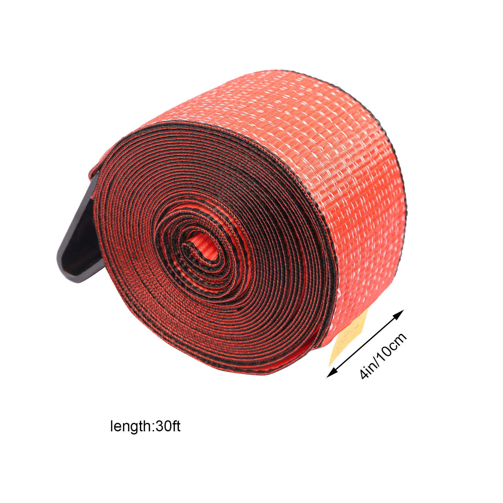 10 Pack 4"x30' Winch Straps w/ Flat Hook Flatbed Truck Trailer Tie Down Strap