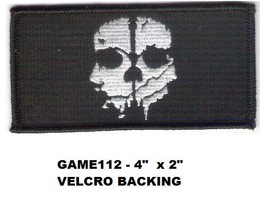 CALL OF DUTY GHOST UNIFORM PATCH WITH HOOK BACKING- GAME112
