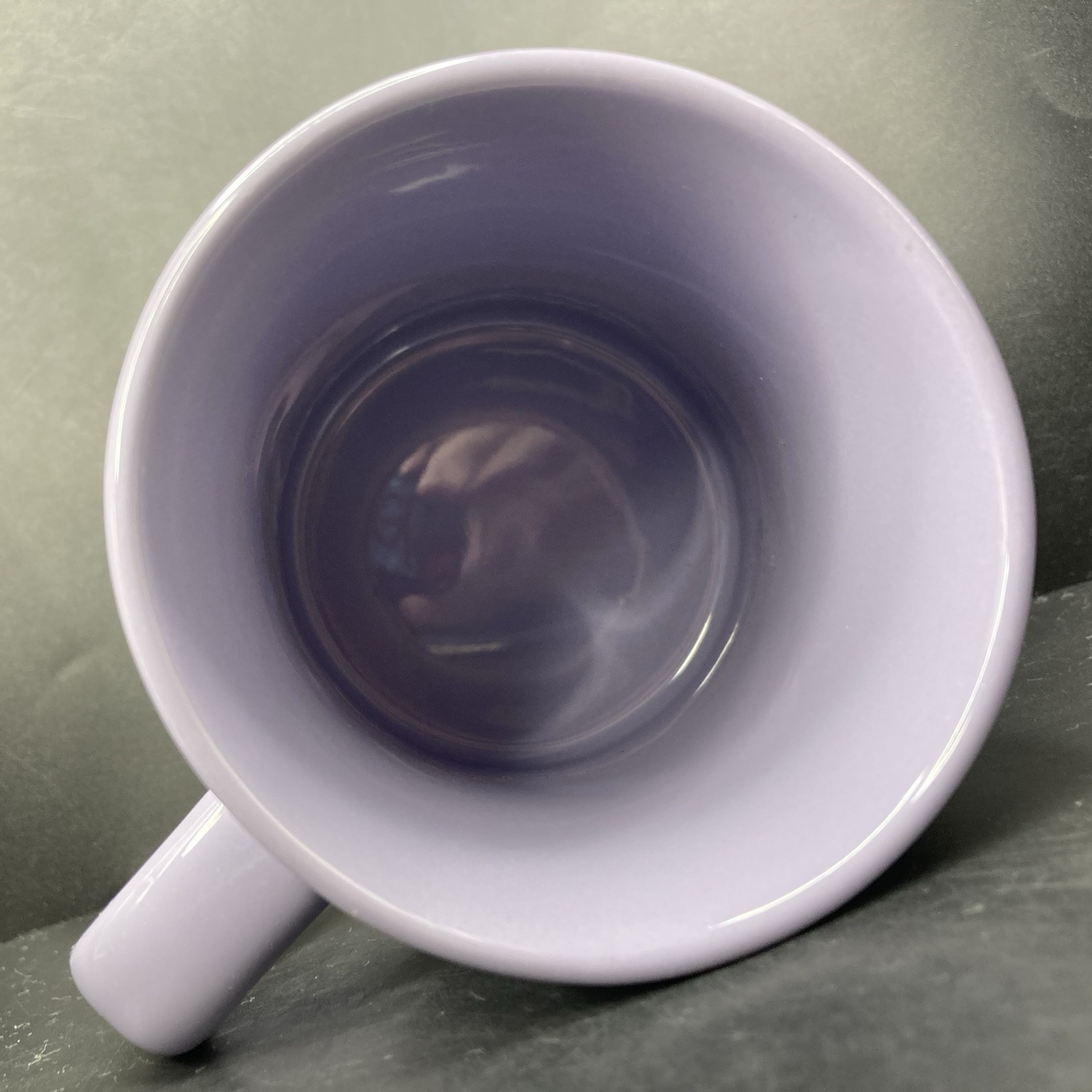 Disney Store Eeyore Bursting Through a Wall LARGE Purple Embossed Ceramic Mug