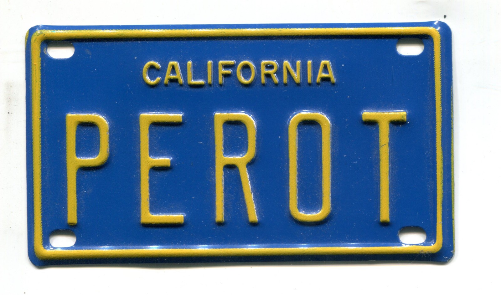 Perot Miniature License Plate