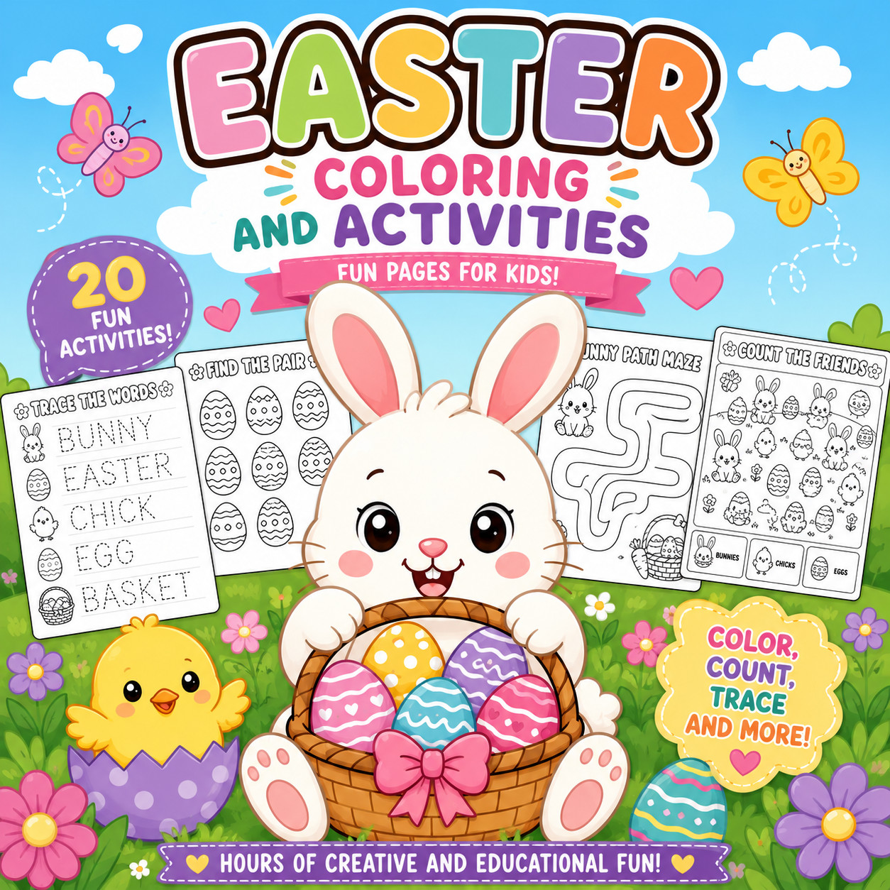 DIGITAL CONTENT- 2026 Merrick Easter 20 Page Activity Book - PRINTABLE