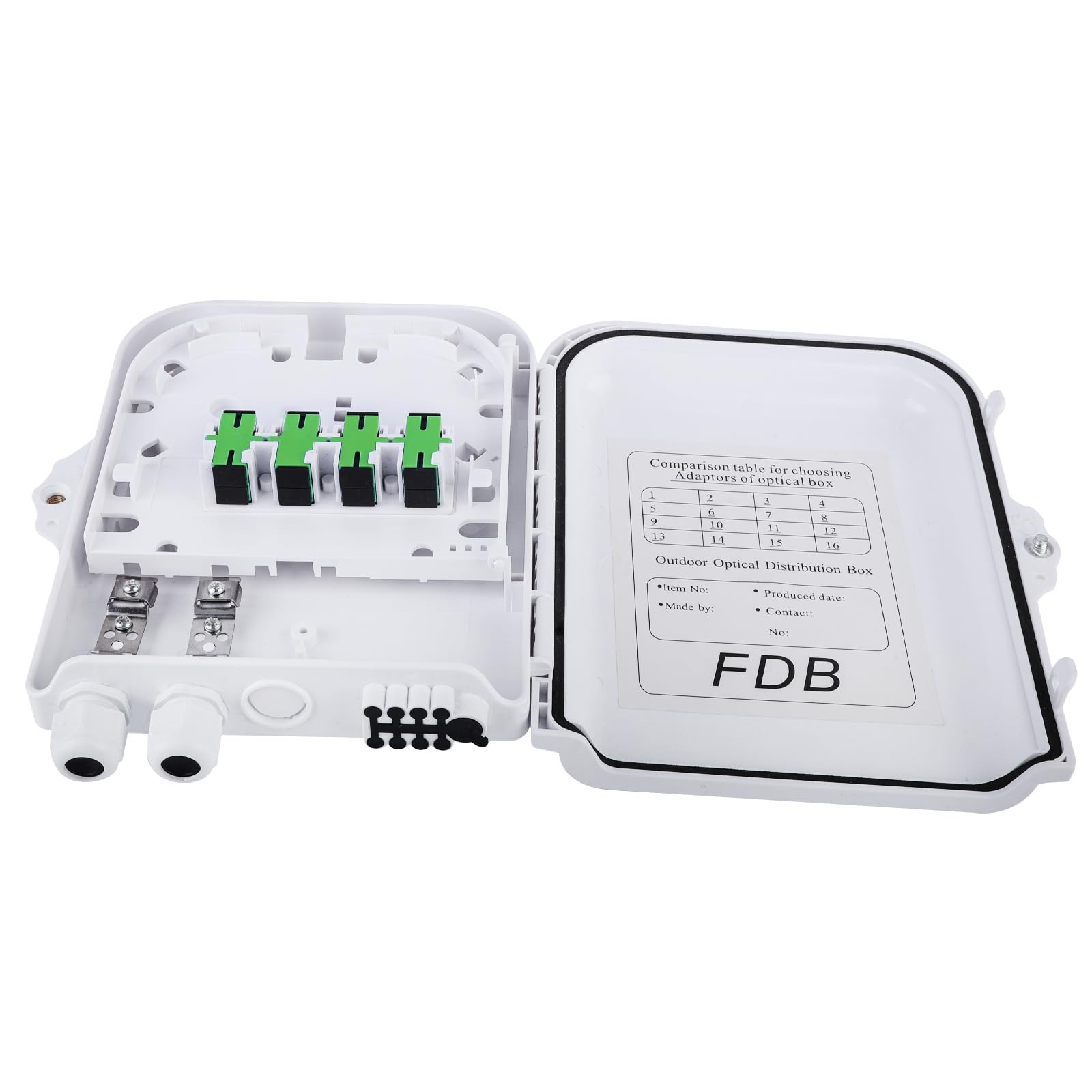8 Port FTTH ABS Fiber Optic Terminal Junction Splitter Box SC/APC