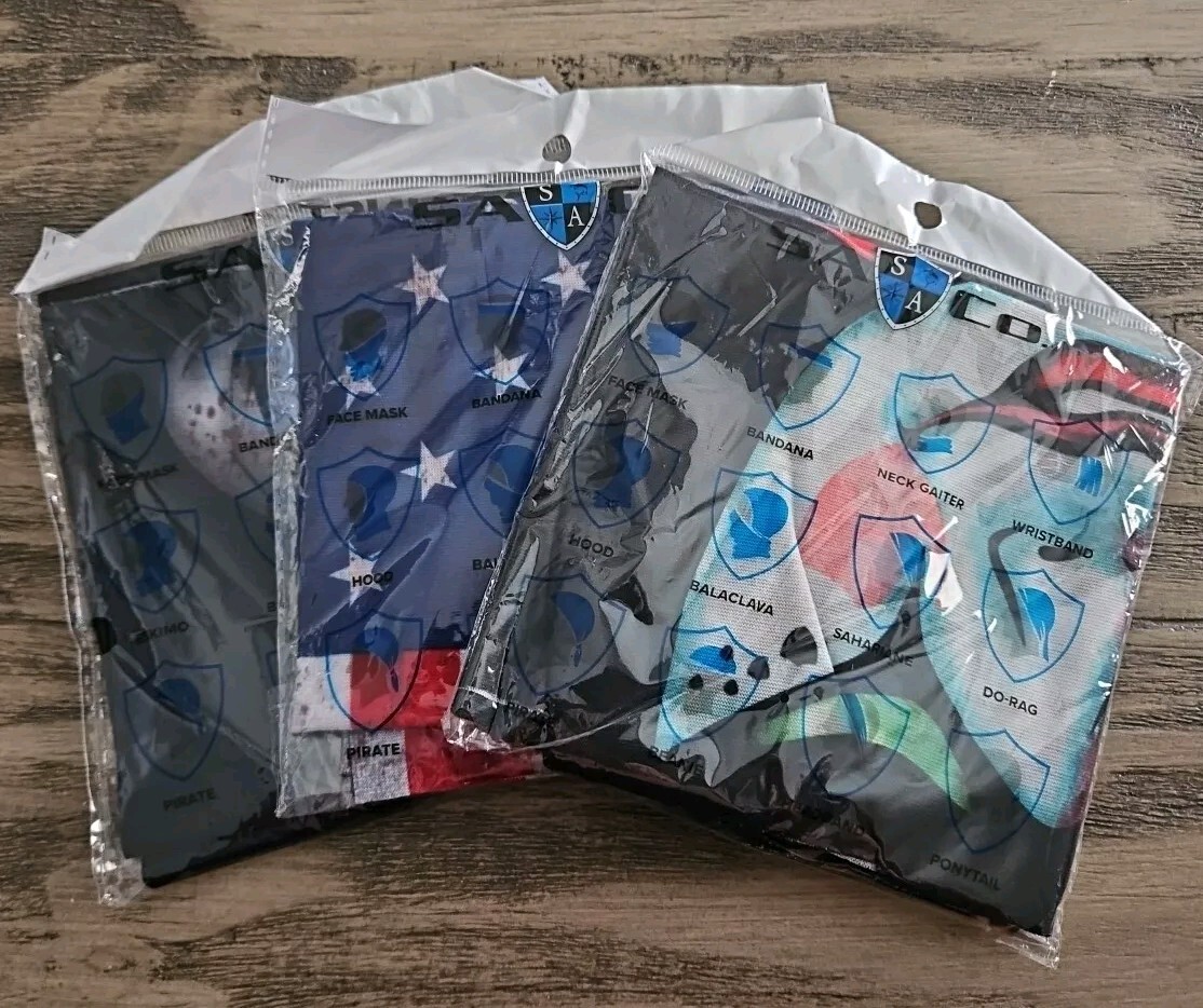 3 SA Salt Armour Masks FaceShield Face Mask  Bandana