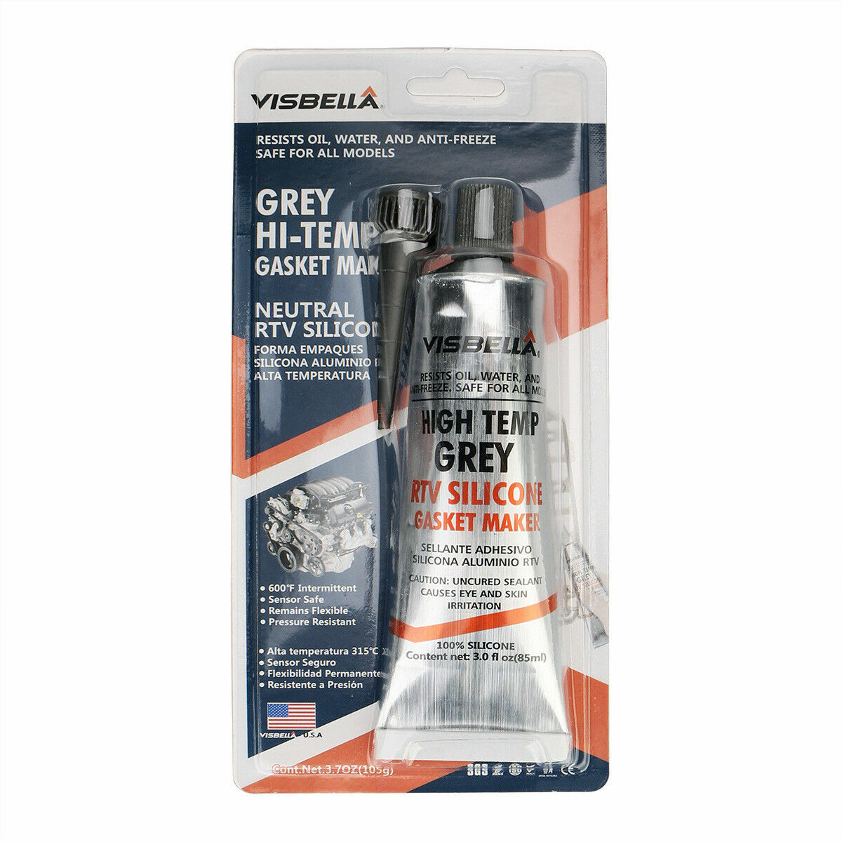 For Engine Valve Cover RTV Silicone Gasket Sealers Maker High Temp Sealant 3oz.