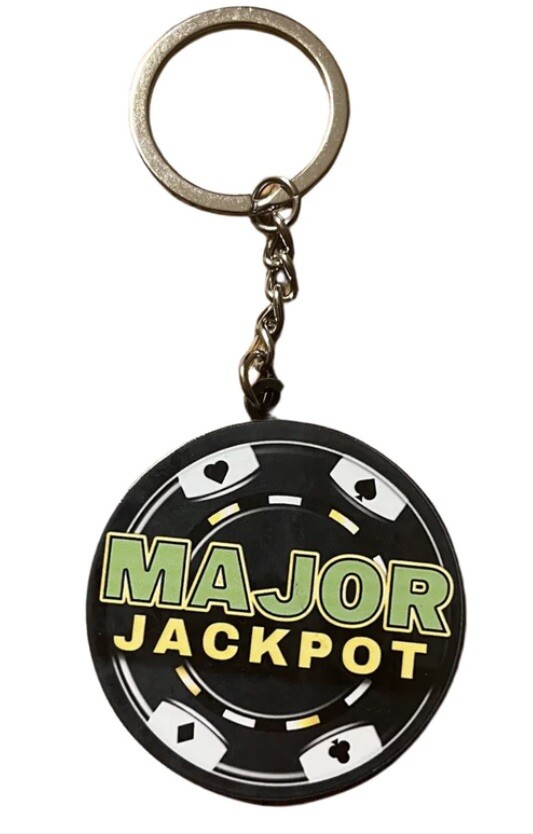 Lucky Slot Machine, Major Jackpot, Winner, Keychain