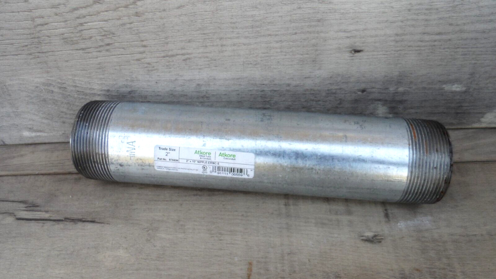 Atkore 876694 Galvanized Steel Nipples 2" x 10" NIPPLE-ERMC-S