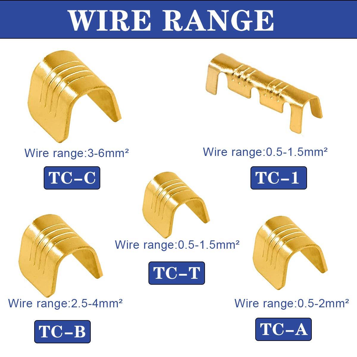Tnisesm 525 Pcs Open Barrel Crimp Terminals U Shape Copper Ring Terminals Crimp