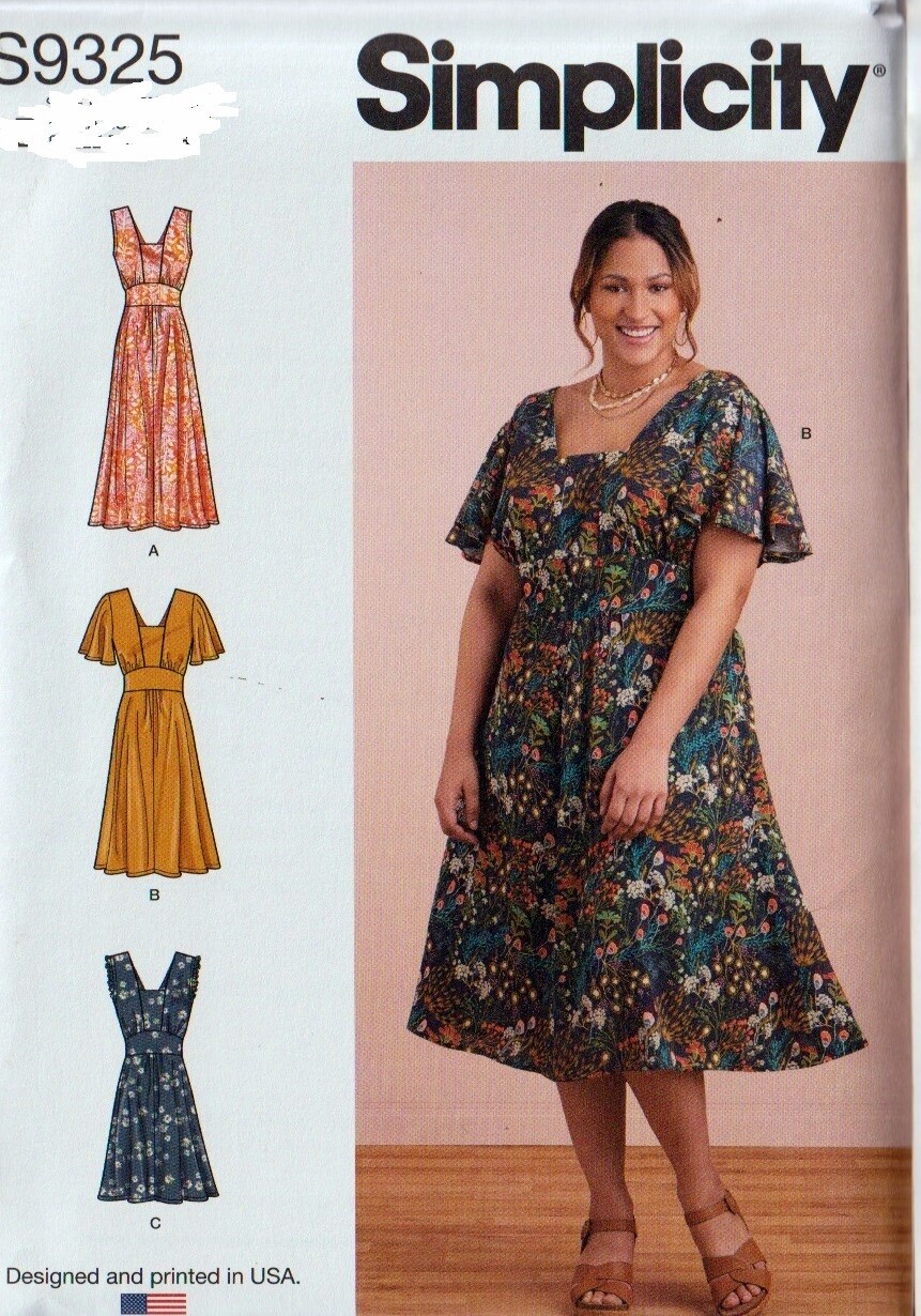 Simplicity 9325 Lovely Dress Variations Sewing Pattern Misses and Plus UPIC New