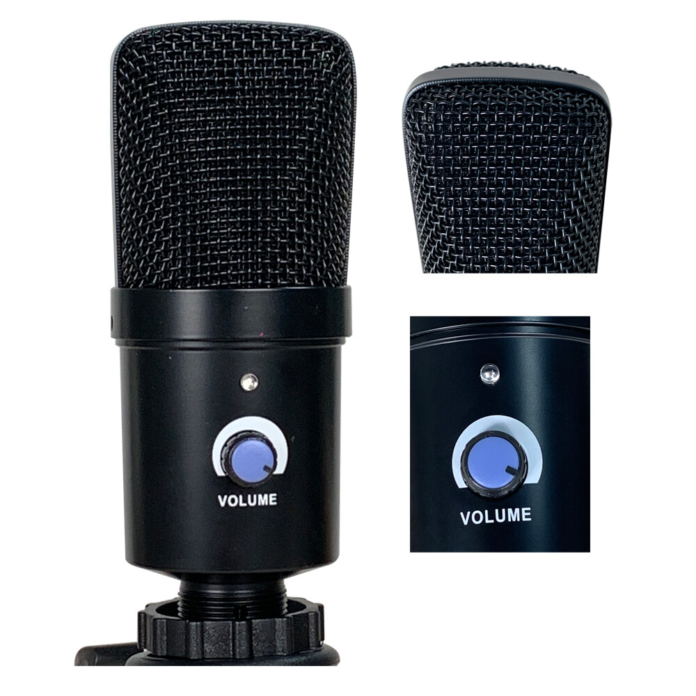 USB Recording Microphone Kit Complete Set Condenser For Computer Phone Laptop